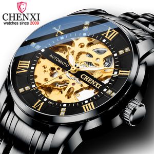 CHENXI Men Automatic Watch Waterproof Top Brand Luxury Mechanical Tourbillon Clock Fashion Business Wristwatch Relogio Masculino B1205