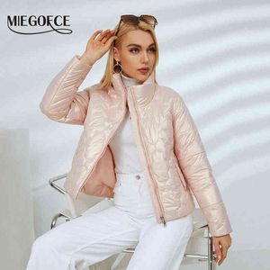 MIEGOFCE Spring Autumn Jacket Women Parka Bright Colors Turtleneck Sewing Design High Quality Sport Classic Coat D21523 211221