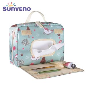 SUNVENO BABY Torby pieluchowe macierzyństwo do jednorazowego wielokrotnego użytku drukuje mokry pieluchy suche 21 * 17 * 7 cm 220225