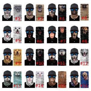 Zwierząt Drukuj Magiczna Odmiana Turban Headscarf Multifunction Outdoor Magic Scarves Face Neck Bandanas Mężczyźni Kobiety Maska