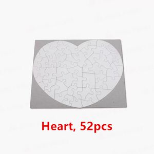 Vendita all'ingrosso! Sublimazione Spazi Vuoti Cuore Puzzle A3 A4 A5 Puzzle Forma di Amore Puzzle Stampa a Trasferimento a Caldo Bianco di Consumo Bambino Giocattoli Regali A12