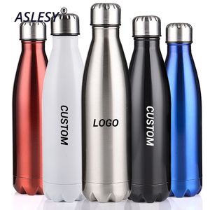 Custom Double-Wall Insulated Vacuum Flask Stainless Steel Bottle for Water Bottles Thermos Gym Sport Shaker Botella De Agua 201105