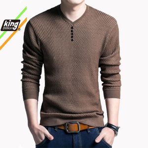 Maglione da uomo casual pullover con scollo a V camicia autunno inverno slim fit manica lunga da uomo maglioni maglia in cotone pull homme top