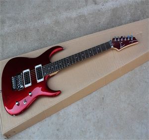 2022 Yeni Varış Parlak Kırmızı Güzellik Jem 7v Floyd Rose Tremolo Elektro Gitar Krom Donanımı