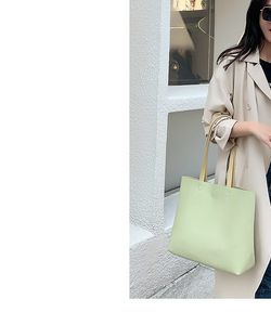 PU Bag kadın büyük kapasiteli öğrenci tote çantaları yeni moda omuz çantası sınıfı