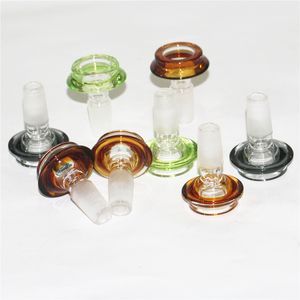 Hookahs Dubbelskikt Mobius Glasskål med 14mm 14.4mm Man Joint Glass Rökningsskålar 18.8mm 18mm Storlek Röktillbehör Partihandel