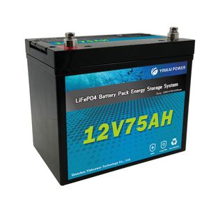 High Quality Rechargeable Lifepo4 12v 75ah Lithium Phosphate Battery Pack for Solar Panel System/Energy Storage system