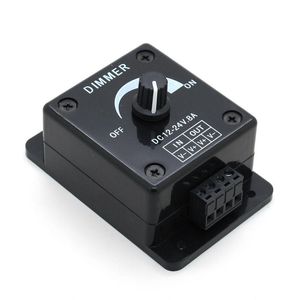 흑백 LED 디머 스위치 DC 12V 24V 8A 조정 가능한 밝기 램프 전구 스트립 드라이버 단일 컬러 라이트 전원 공급 장치 컨트롤러