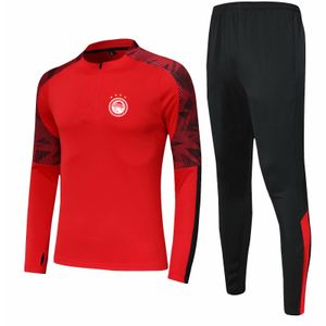 Olympiacos F.C. Dzieciowe rozmiary 4xs do 2xl wypoczynek staje się setki mężczyzn na zewnątrz garnitury sportowe Kuty Kurtki Kurtaki sportowe garnitur sportowy