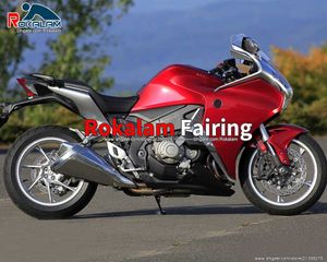 För Honda VFR1200 2010 2011 2012 2013 VFR 1200 10 11 12 13 Red Black Aftermarket Fairings Kit (formsprutning)