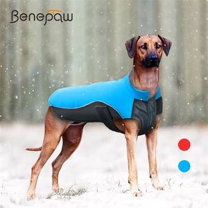 Benepaw Winter Warm Dog Coat Jacket Riflettente Confortevole Abbigliamento per cani di taglia piccola e media Abbigliamento natalizio Abbigliamento per animali impermeabile T200710