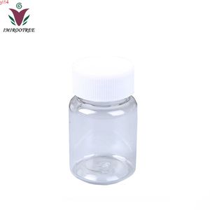 Freeship 12pcs 20ml Transparenta Pet Clear Capsule Flaskor 20ml Transparent Pillflaska med Normal Skruv Captwood Quality