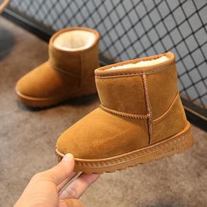 Winter Child Fashion Snow Boots Thick New Kids Cotton Shoes Warm Plush Soft Bottom Girls Short Boots Ski Boot Baby Toddler