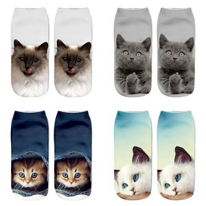 Stampa 3D Calzini per barchette per gatti Cartoon Animal Fibra di poliestere Carino Inverno Donna Uomo Calzino stereo caldo Moda Alta qualità 1 8hz M2