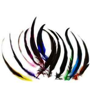 パーティーのウェディングブーケの装飾の熟女の長さIF13のための100個のPCS 25-30cmのキジの尾の羽毛の延長