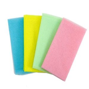 Salux Nylon Japanese 30 * 90cm Exfoliating Beauty Skin Bad Dusch Tvättduk Handduk Back Scrub Bath Brostes Multi Colors Gratis DHL