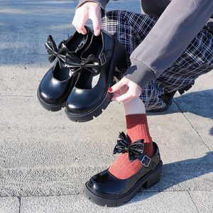 Dress Shoes 35 40 Lolita Women Japanese Mary Jane Vintage Girls Students JK Uniform High Heel Platform Plus Size
