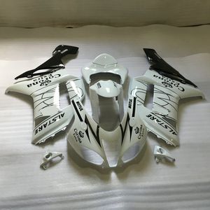 Motorcycle Fairing Kit de corpo para Kawasaki Ninja ZX6R 636 07 08 ZX 6R 2007 2008 Abs White Black Carestes Bodywork + Presentes KB55