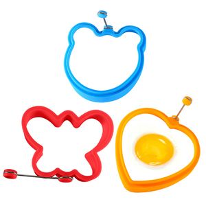 Stampo rotondo per uova fritte a forma di cuore Utensili per pancake Stampi per anelli per uova in silicone Utensile da cucina Accessorio per cottura T9I001750