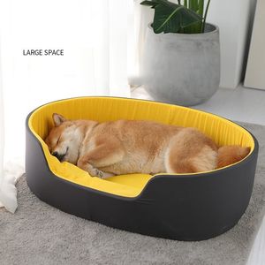 3D Yıkanabilir Kennel Pet Yatak Köpekler Için Kedi Evi Köpek Yatakları Büyük Köpekler Için Evcil Hayvanlar Ürünleri Yavru Köpek Yastık Mat Lounger Bench Kanepe 201123