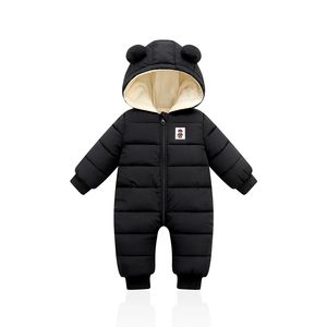 Moda Inverno Macacão Crianças Bebê Menina Roupas Hoodies Recém-Newborn Jumpsuit Bebê Crianças Snowsuit Neve Wear Boys Coats Roupas 2y LJ201023