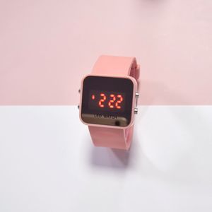 factory Spot new LED mirror table square student electronic watch fashion cool multi-color couple junior high school student table