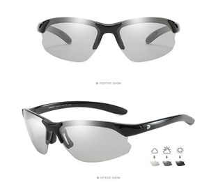 Neue Polarisierte Sport Photochrome Sonnenbrille Männer Schwarz Rahmen Verfärbung Linsen Halb Rahmen Schwarz Sonnenbrille Frauen Brille