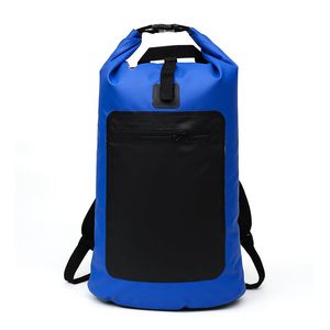 Outdoor Sports Waterproof Backpack Camping Drifting Storage Travel Swimming Bag Drying Bag 15L Simple Outdoor Storage Bag Q0705