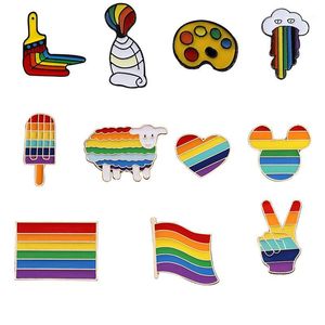 Pins, broches orgulho broche pino conjunto animal amor coração multicolor homem homem gay meninas lésbicas jóias amigos presentes acessórios1