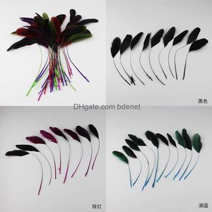 Party Dekoration Feder Home Decor DIY Handwerk Hochzeit Dekorationen Bdenet Yiwu Edelstahl Farbe Hahn 15-20 cm Träne Schwarz Reparatur Schmuck jlleRE