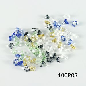 Formax420 Tiny 8mm Size 20pcs/50pcs/100pcs Daisy Style Flower Glass Screens for Pipes Assorted Colors Free Shipping