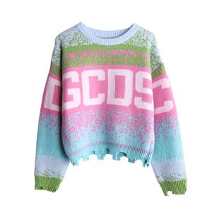 O-neck Letter Streetwear Sweaters Women Autumn Casual Tassel Knitted Pullovers