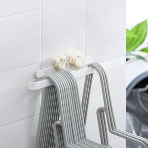 Treative Hooke Hooks Windows-Free Hanger Storage Организатор Ванная комната Железная одежда PIN-кода Вешалка для настенного держателя Обновленная версия