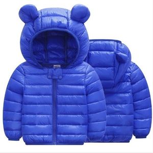 Moda Inverno Neonati maschi Cappotto per bambini Giacca calda per bambini Capispalla con cappuccio LJ201017