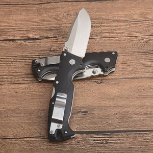 Promotion AD-10 Tactical Folding Knife S35VN Drop Point Satin Blade Black G10 + Rostfritt stålplåthandtag med detaljhandeln