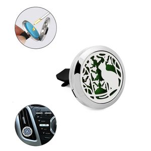 Universal Car Cat Design Scava fuori Aromaterapia Olio essenziale Locket Diffusore Vent Clips Portable Mini Vent Profumo Clip Deodorante per ambienti