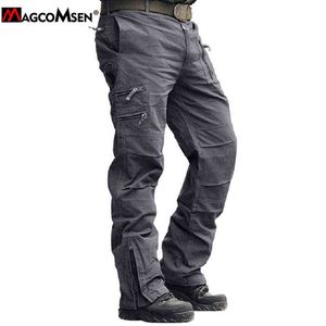 MAGCOMSEN Military Men's Casual Cargo Pants Cotton Tactical Black Work Trousers Loose Airsoft Shooting Hunting Army Combat Pants H1223