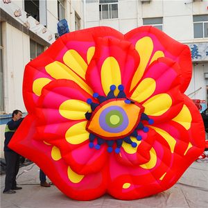 Dekoracje Nadmuchiwane kwiaty Nadmuchiwane oko kwiat z światłem i dmuchawą na dekoracji etap imprezy 2020