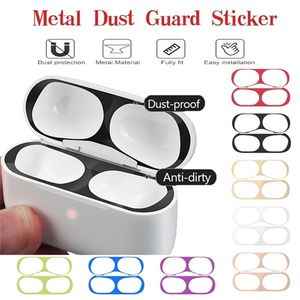 Metal Dust Guard Sticker Case for Apple Airpods Pro Earphone Cover for Airpods 2 1 Air Pods Headphone Charging Box Accessories AAA