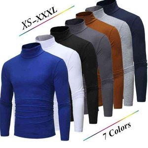 Män Turtleneck T-shirt Casual Slim Fit Thermal Pullover Tröja Ull Varm Kompression Toppar Bottenskjorta G1222