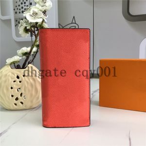 Hochwertige lange Herren-Geldbörsen, klassische Herren-Geldbörse, Blumen-Leder, mehrere Bifold-ID-Karten mit Box 66540254M