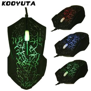 Fareler Kooyuta Promosyon Küçük Moda Şeklinde 3 Düğme 3200 DPI USB Kablolu Aydınlık Oyuncu Bilgisayar Oyun Fare PC Dizüstü Bilgisayar için 7 Renkler