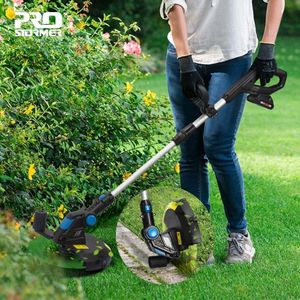PROSTORMER Lawn Mower Electric Grass Trimmer 20V Lithium-ion 2000mAh Cordless Grass String Trimmer Pruning Cutter Garden Tools T200115
