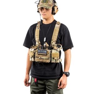 OneTigris Outdoor CS Vest Chest Set con X Harness Equipaggiamento militare 500D Nylon Cloth JPC Tactical Molle Hunting Vest 201214
