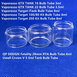 Uwell Taç 5 Çanta Vaporeso GTX Tankı Hedef ITANK 100/80 200 Kit 18 22 QP Tasarım Fatality 28mm RTA Ampul Cam Tüp Kabarcık 3ml 5ml 6 ml