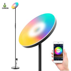 Modern Zemin Lambaları Akıllı Wifi Ayakta Işık RGB Dimmabable LED Işıkları Google Home Alex ile Çalışır