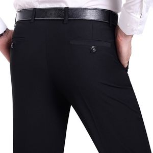 Moda Social Mens Preto Formal Terno Pants Negócios Macho Vestido Casual Homens Trouse 201106