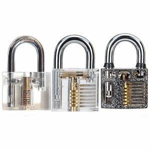 Locksmith Supplies 3-teiliges Cutaway-Innenansicht des Übungs-Vorhängeschloss-Dietrich-Werkzeug-Trainings-Fertigkeits-Werkzeug-Sets