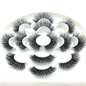 Mink Eyelashes Natural False Eyelashes Long Eyelash Extension Faux Fake Eye Lashes Makeup Tool 7 Pairs/set Wholesale