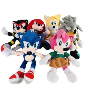 28cm Arrival Sonic toy the hedgehog Tails Knuckles Echidna Stuffed animals Plush Toys gift